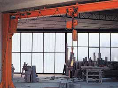 Jib and walking wall cranes