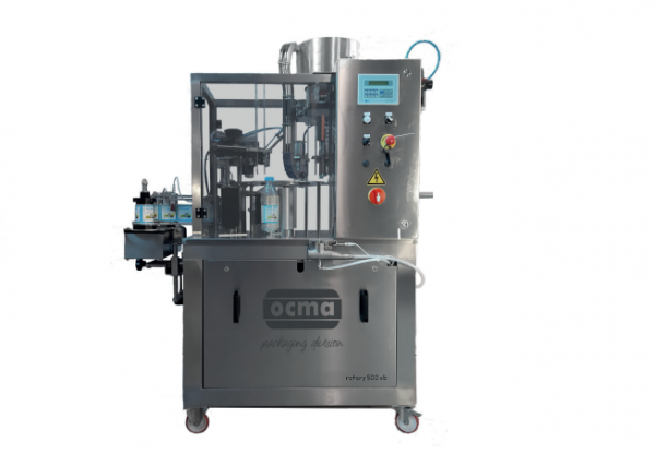 SEMIAUTOMATIC PACKAGING MACHINE FOR LIQUIDS IN PLASTIC BOTTLES OR JARS  MODEL RT-500